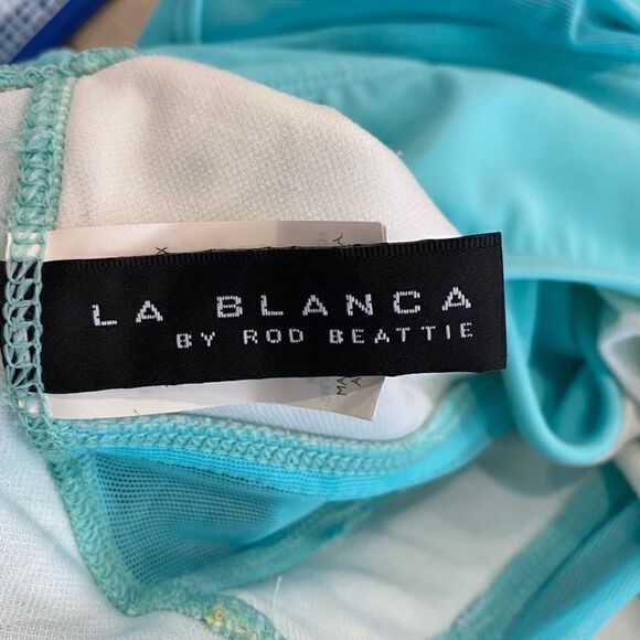 La Blanca One Piece Swimsuit Mesh Belt Panel - Picture 7 of 7